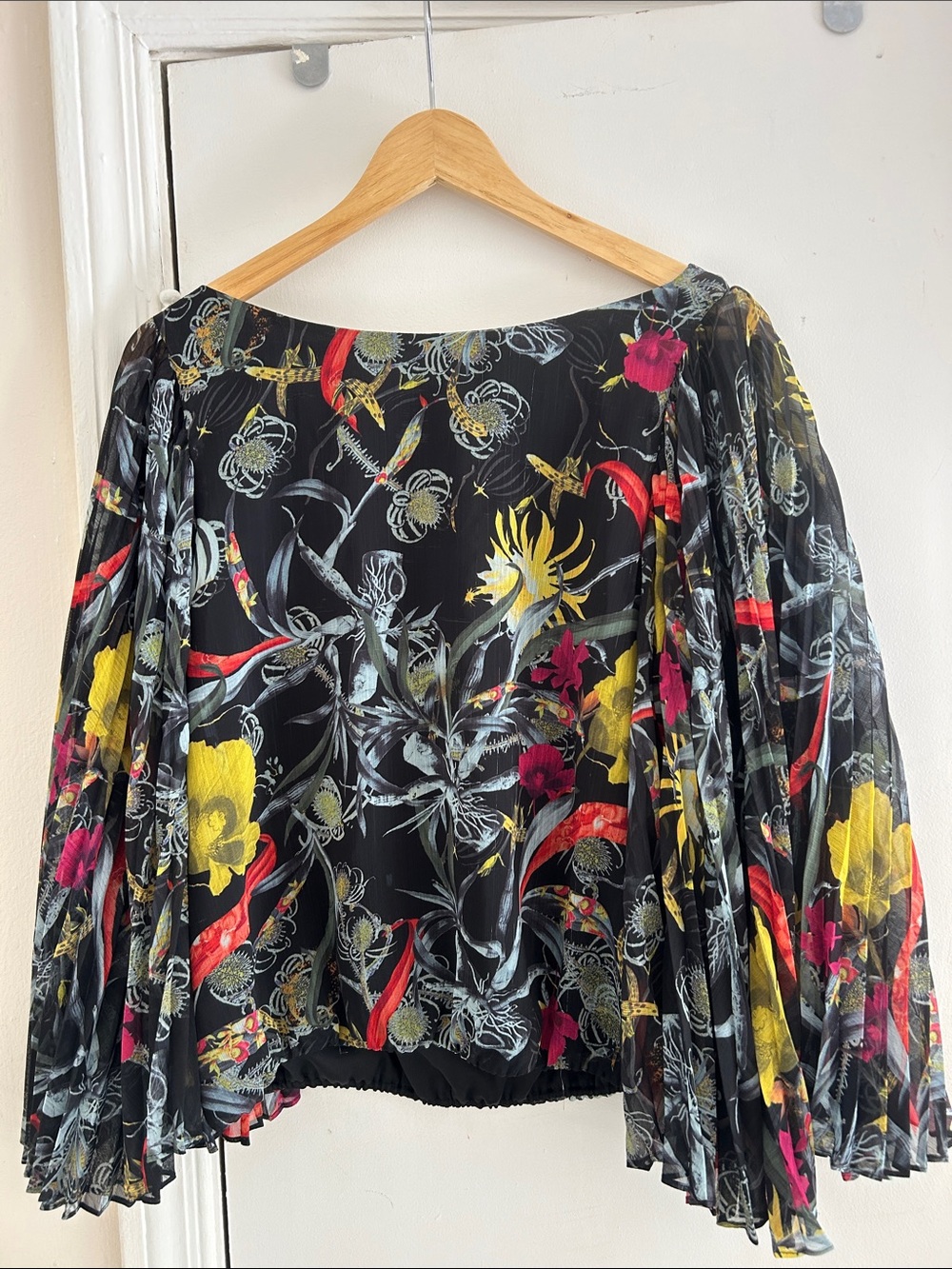 Alice + Olivia Malinda Accordion Pleated Blouse